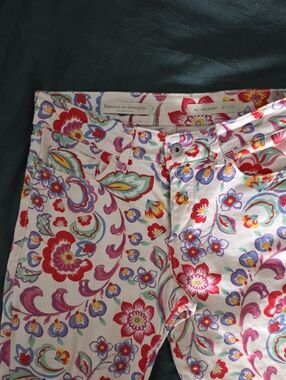 Pilcro and the Letterpress Floral Skinny Jeans - Multicolor Accents